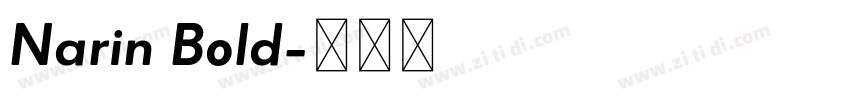 Narin Bold字体转换